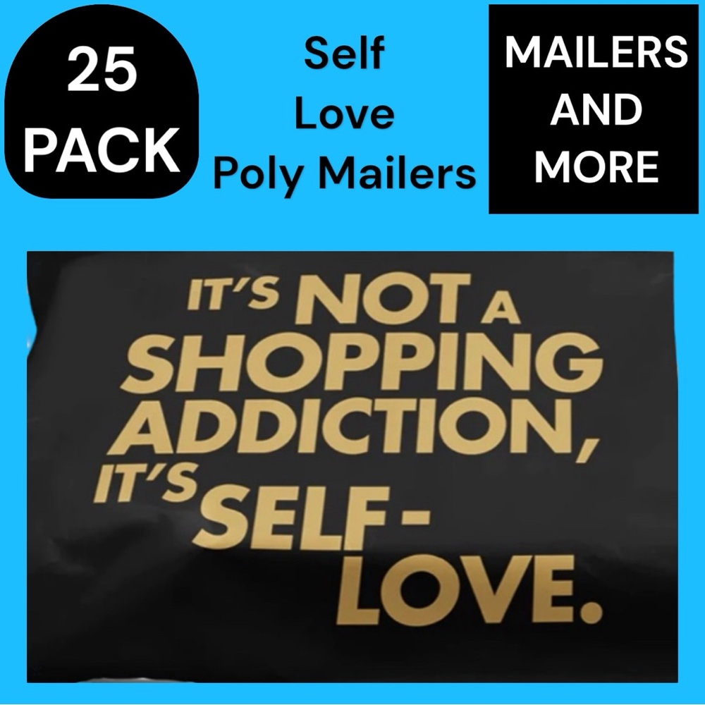 25 10X13 Poly Mailers Self Love, Shipping Envelopes, PRICE IS FIRM - Picture 2 of 5